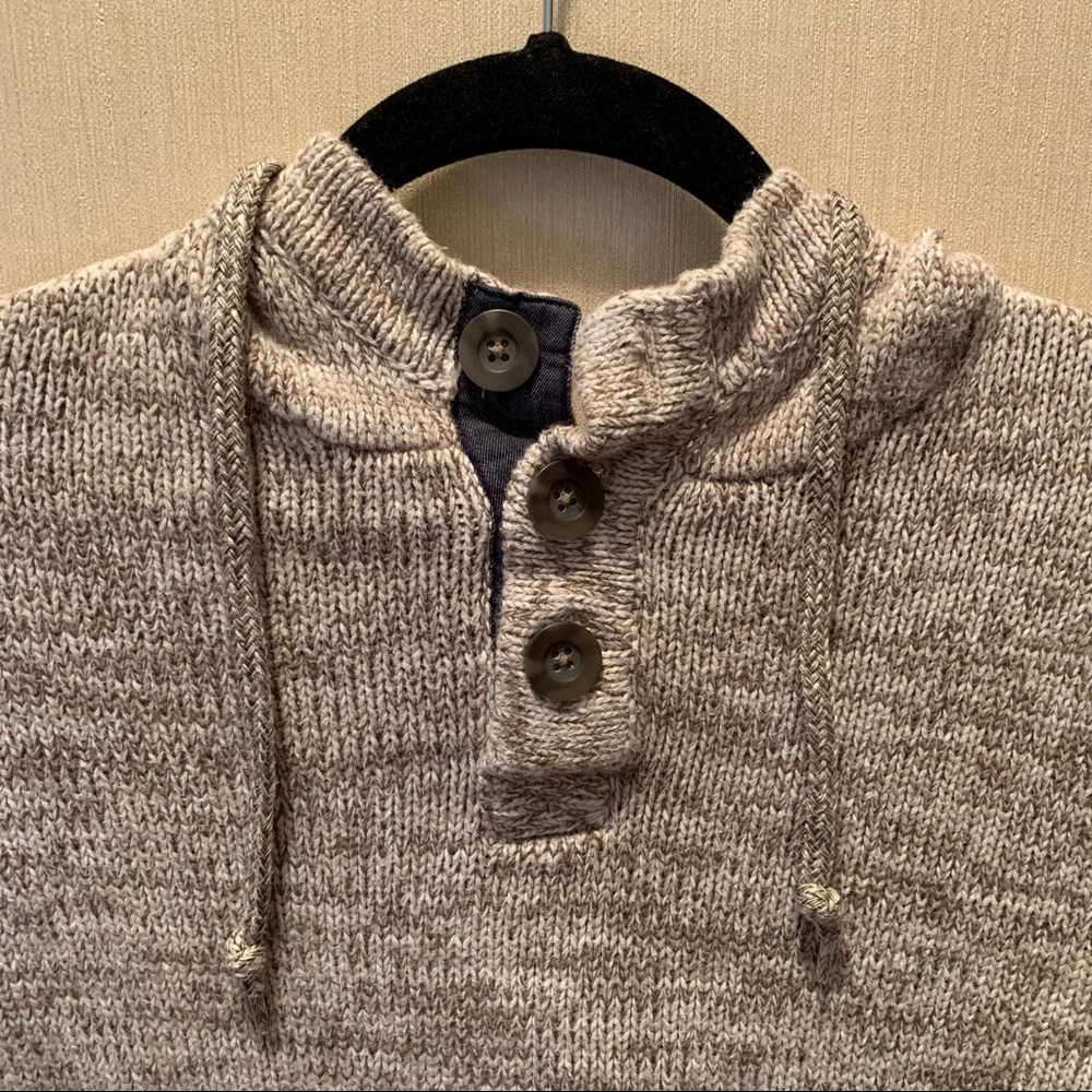 Urban Pipeline Cream Knit Hooded Sweater - Picture 3 of 6